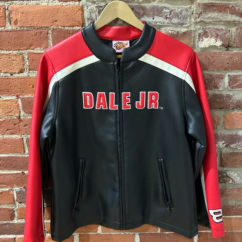 Dale Jr Women's Black and Red Leather Jacket